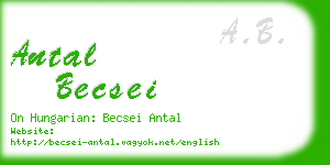 antal becsei business card